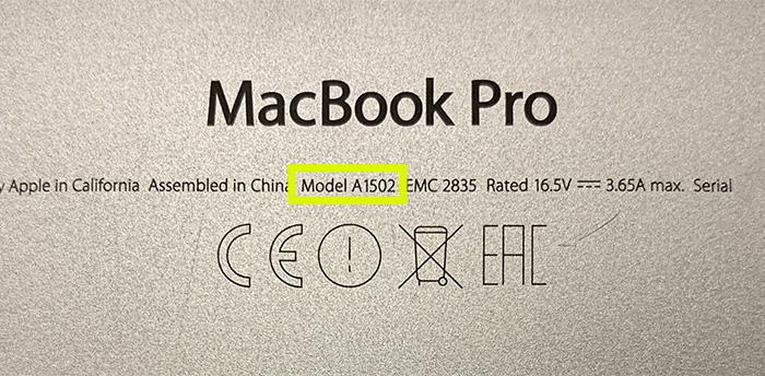 Как узнать модель MacBook